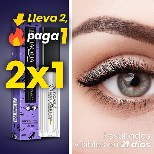 BIOAQUA LashBoost Elite (CON BIOTINA) – Cejas y Pestañas Fuertes, Largas y Voluminosas